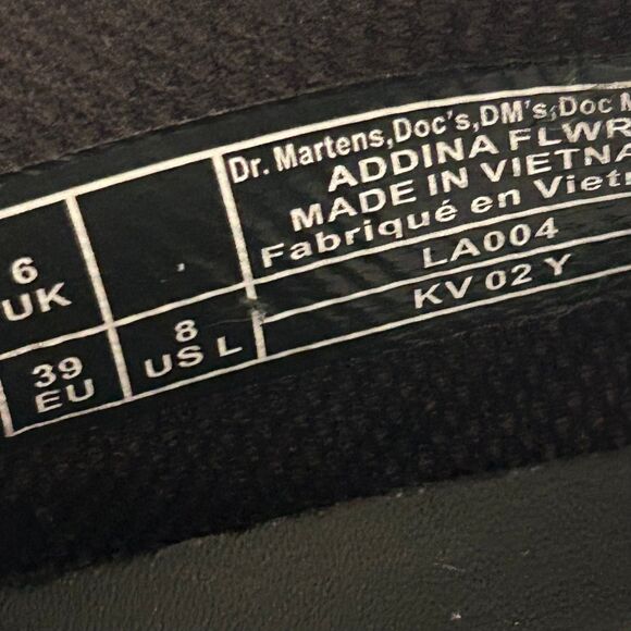 DR MARTENS Addina Flower black platform buckle shoes women’s 8 new - Picture 3 of 6